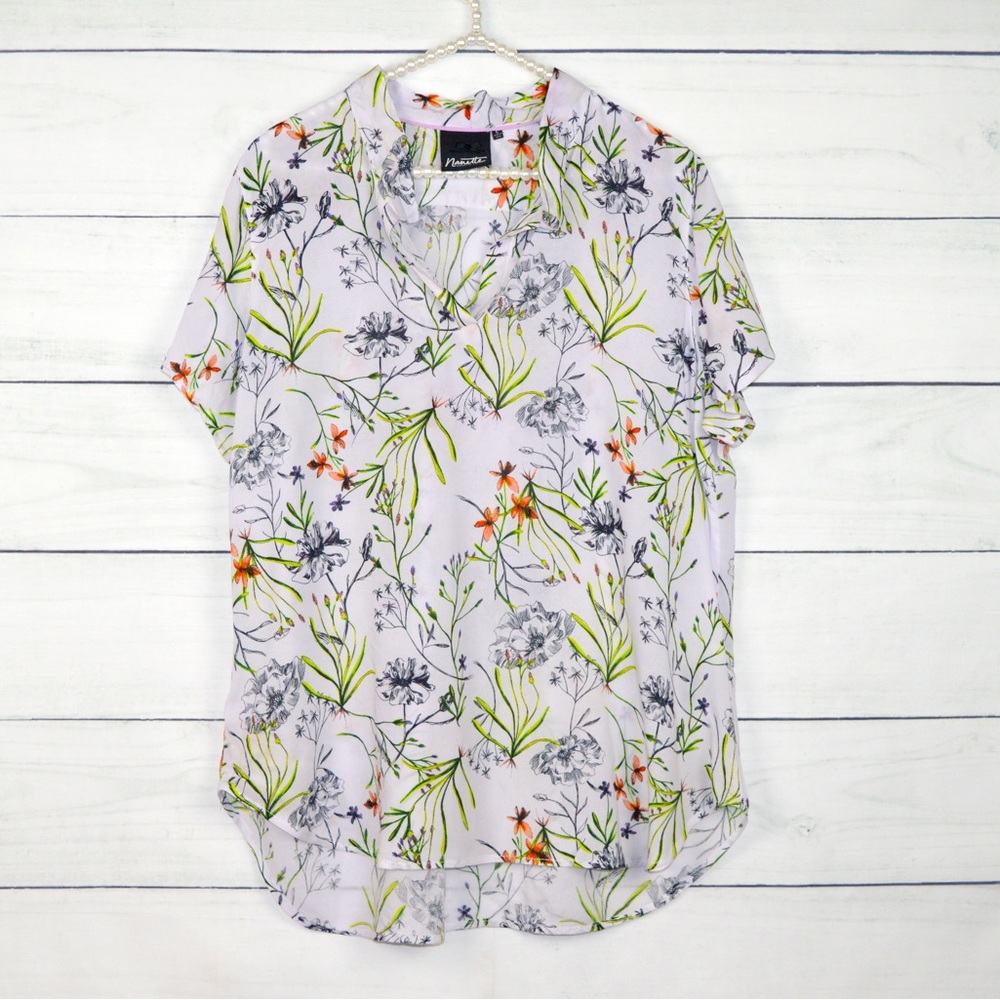 Nanette Lepore |  Button Down Floral Top Size Large